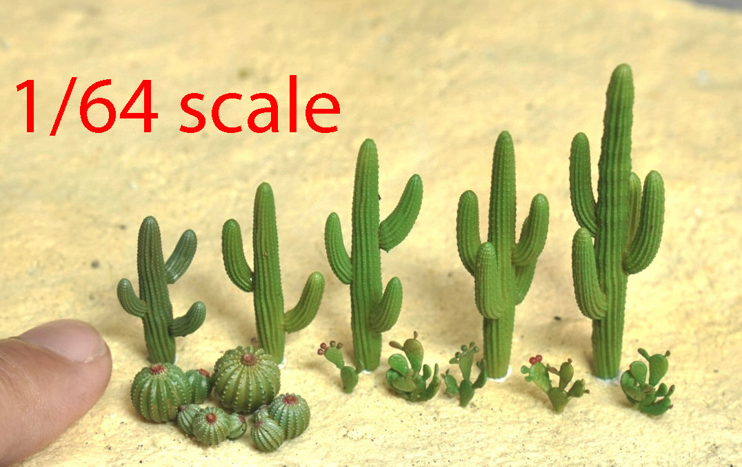 Cactus miniature for diorama (painted and unpainted kit) All scale from 1:12 to 1:87