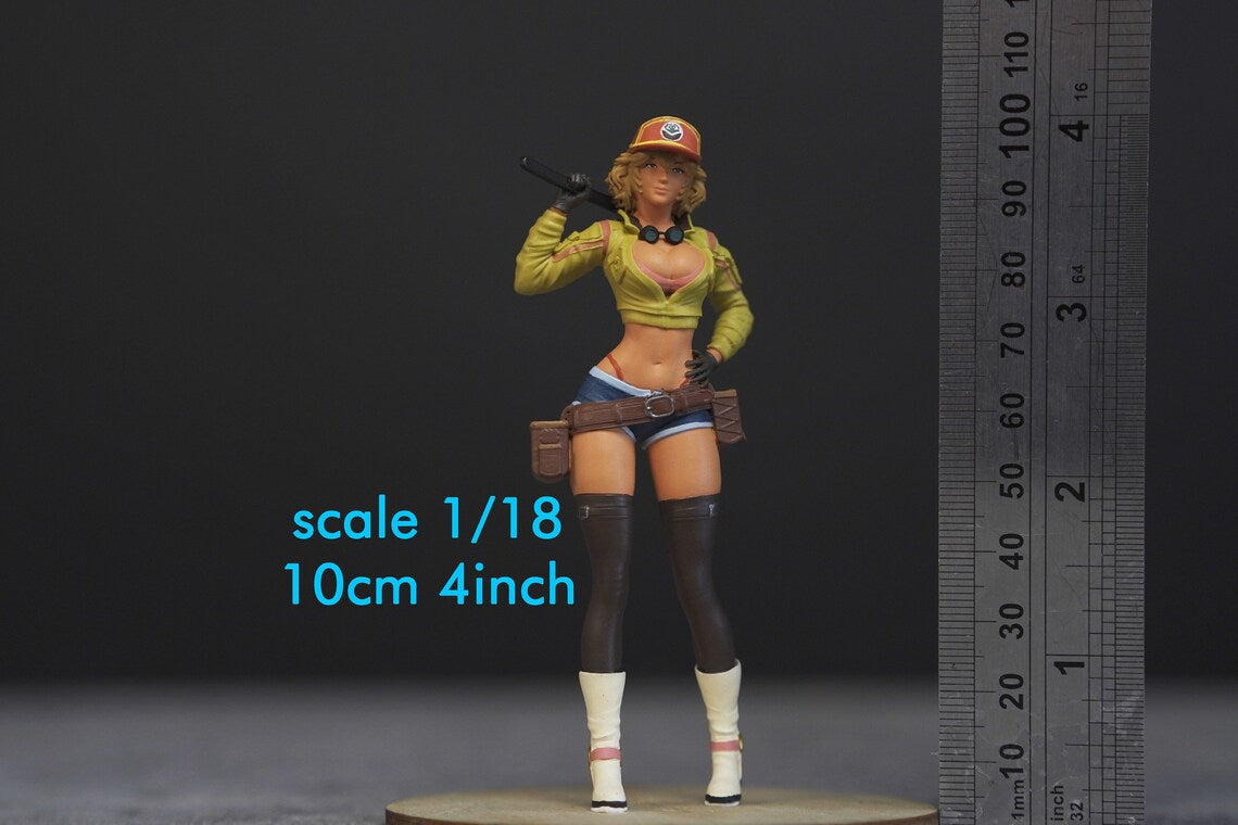 Anime Mechanic girl figure 1:18 to HO scale handpaint high detail