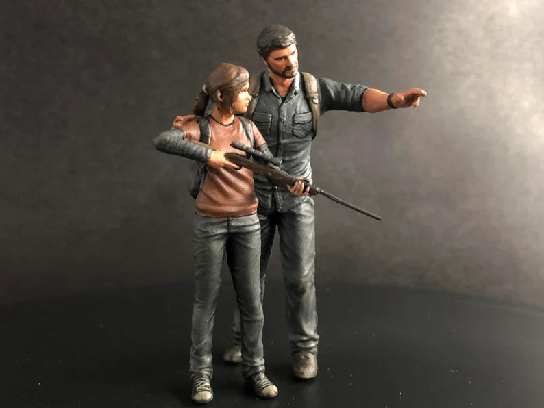 Dad and daughter figure hand painted high detail 1/24 1/18 scale