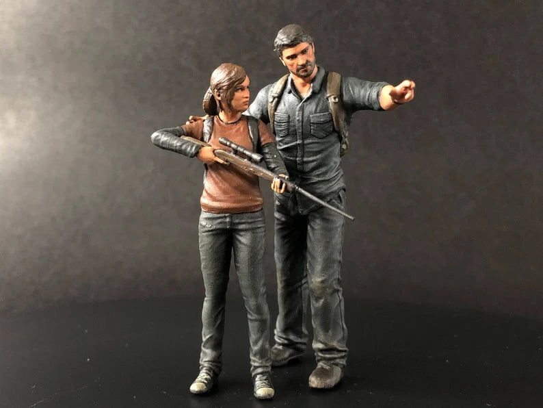 Dad and daughter figure hand painted high detail 1/24 1/18 scale