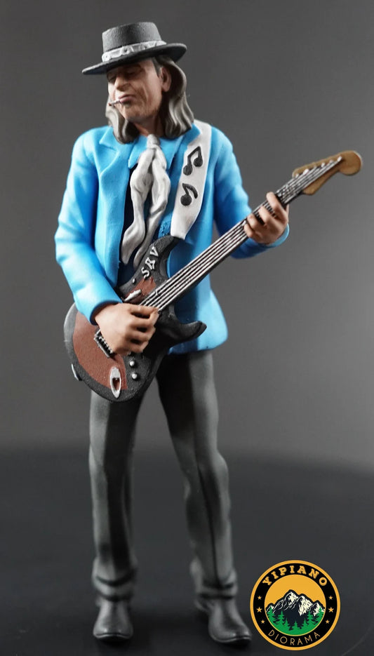 Blue Guitarist rocker figure handpaint high detail 1:18 scale