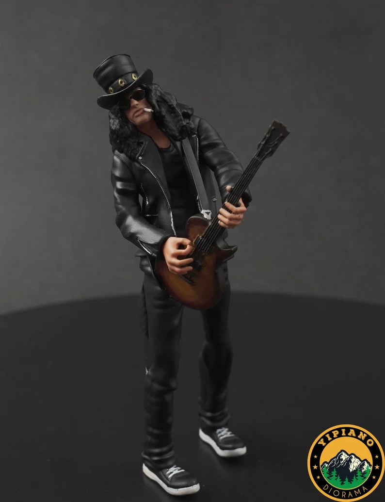 Black Guitarist rocker GnR figure 1:18 handpaint high detail