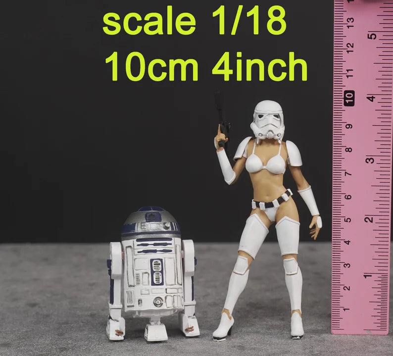 Girl Robot figure 1:18 to HO scale handpaint high detail