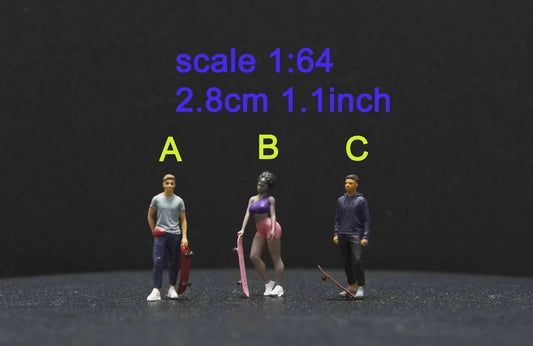 HO 1:64 Skater standing figure handpaint high detail