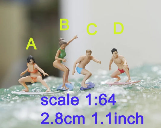 HO 1:64 Surfer figure handpaint high detail