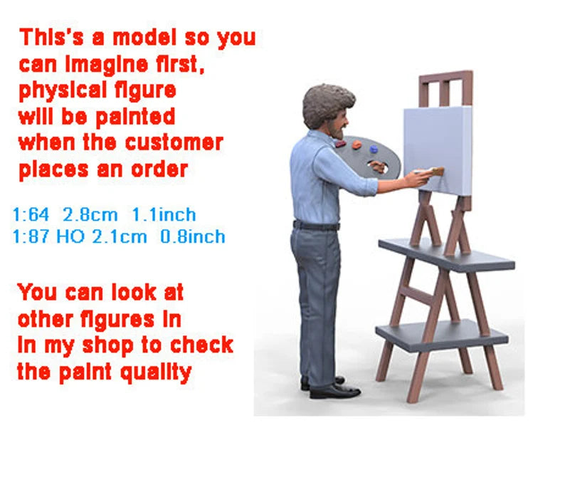 Painting man figure HO 1:64 Scale handpaint high detail