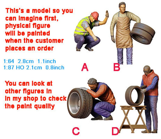 Mechanic figure HO 1:64 Scale handpaint high detail