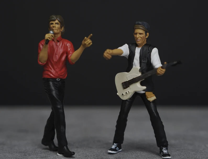 Mick and Keith figure high detail painted 1/18 to HO scale