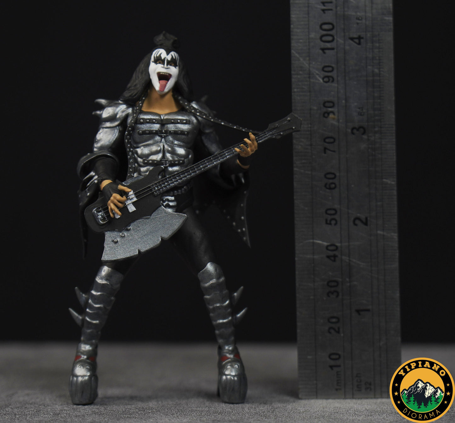 Simmon Rocker guitarist figure handpaint high detail 1:18 scale (4inches)