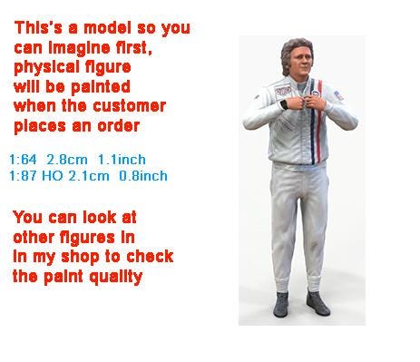 Steve Racer figure handpaint high detail 1:18 to HO scale