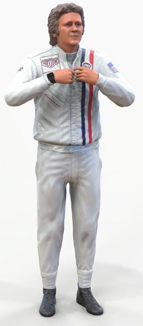 Steve Racer figure handpaint high detail 1:18 to HO scale