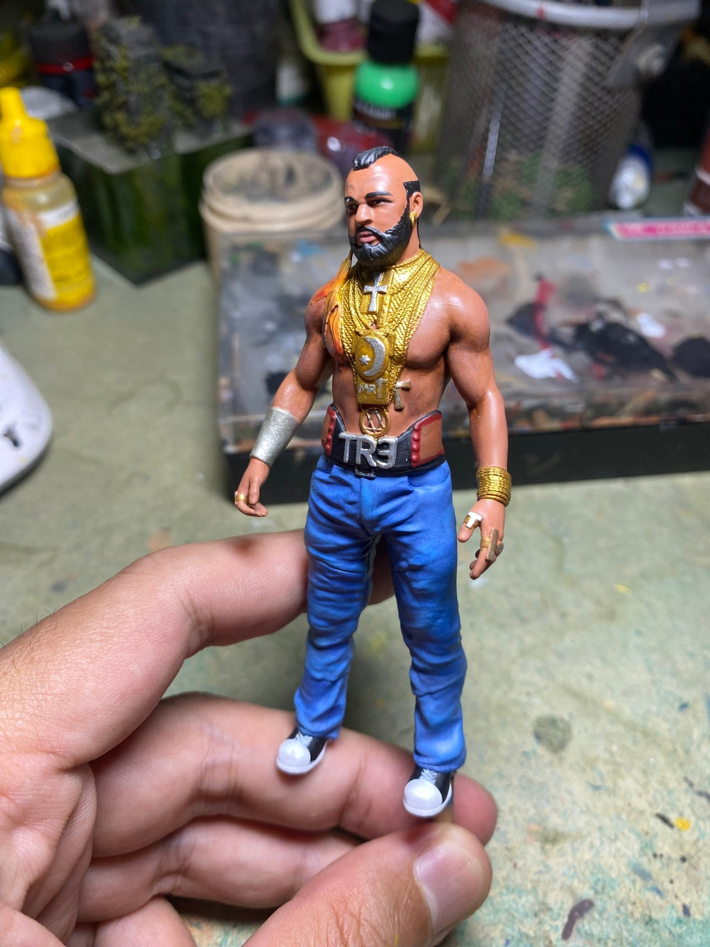 Baracus figure handpaint high detail 1:18 to HO scale