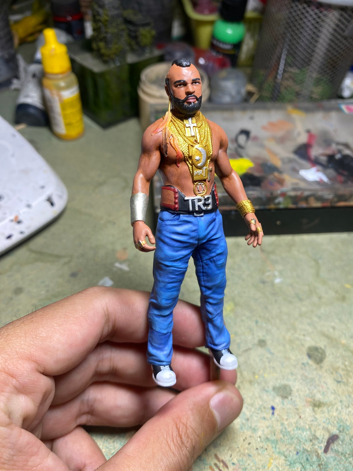 Baracus figure handpaint high detail 1:18 to HO scale